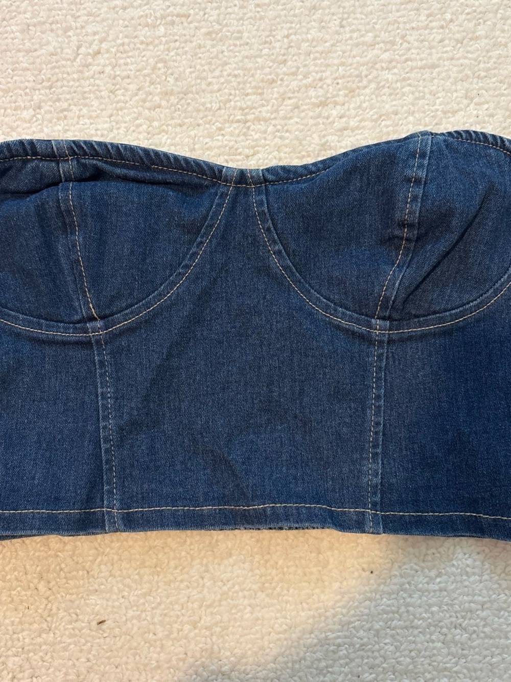 Altar'd State Dark Blue Denim Bustier